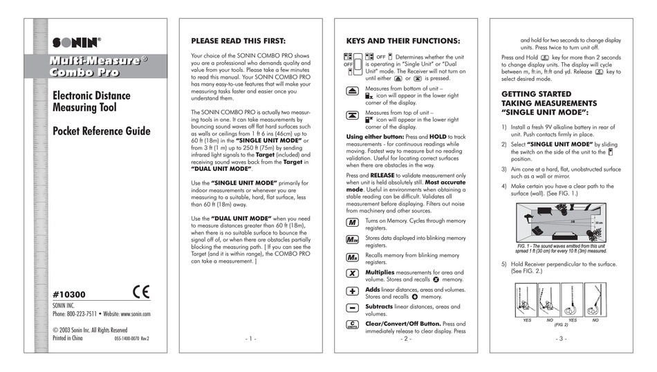 SONIN 10300 REFERENCE MANUAL Pdf Download | ManualsLib