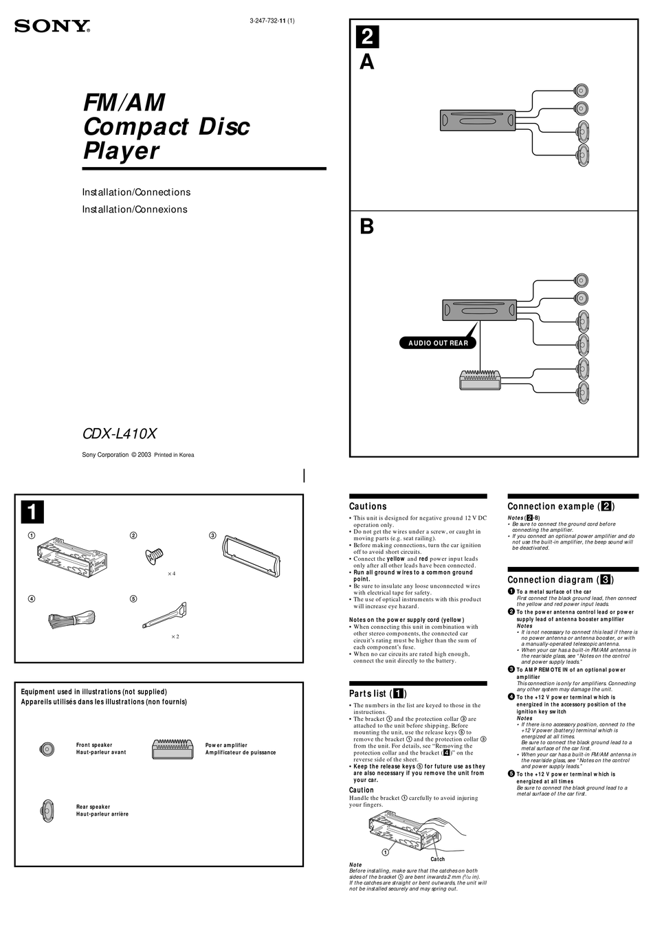 SONY CDX-L410X INSTALLATION/CONNECTIONS Pdf Download | ManualsLib  Sony Cdx L410x Wiring Harness Diagram    ManualsLib