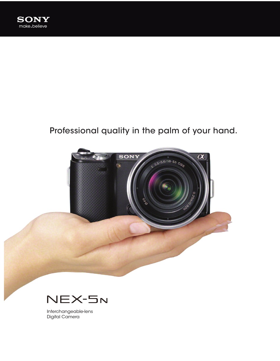SONY NEX5N SPECIFICATIONS Pdf Download ManualsLib