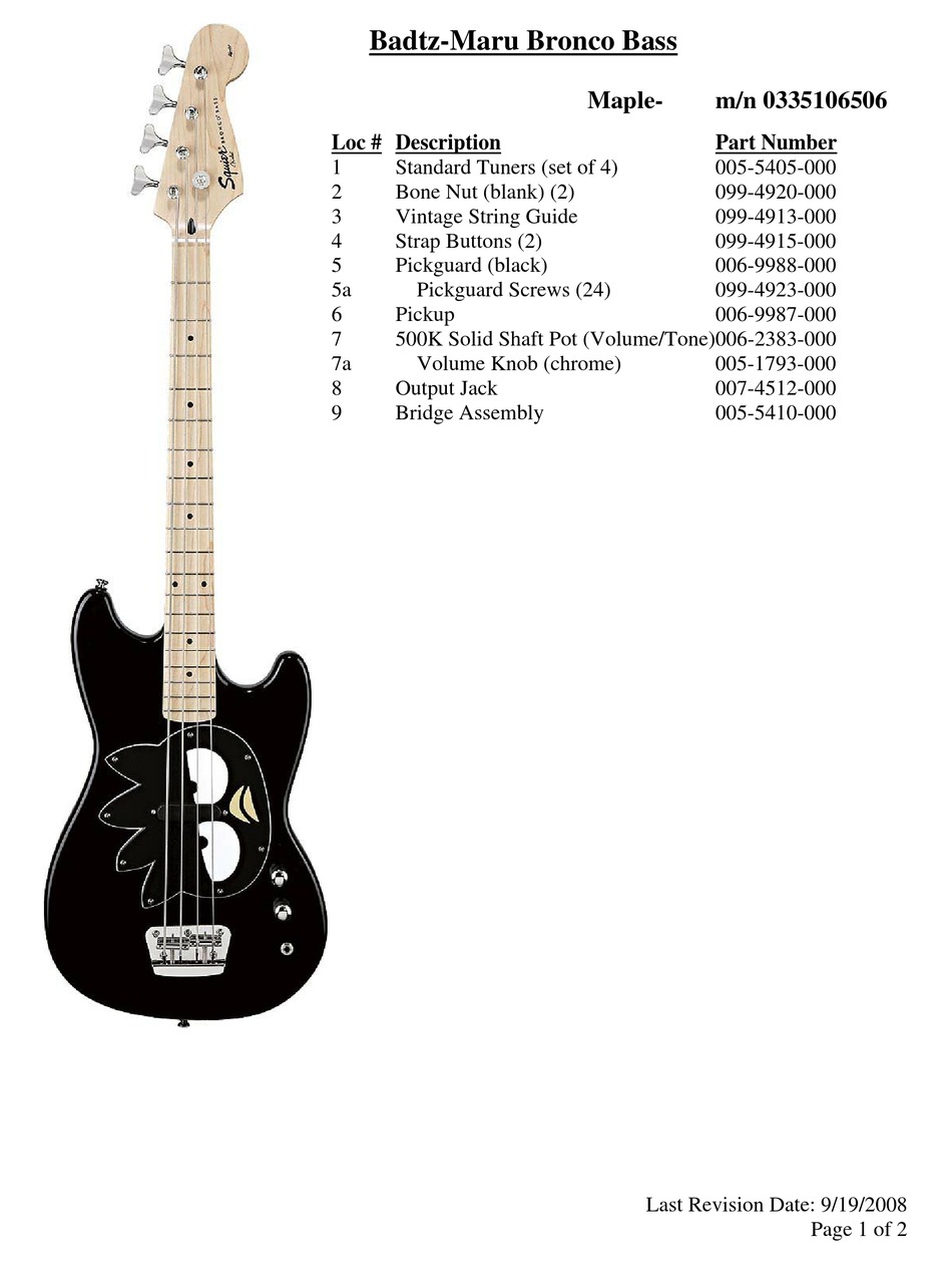 badtz maru bronco bass