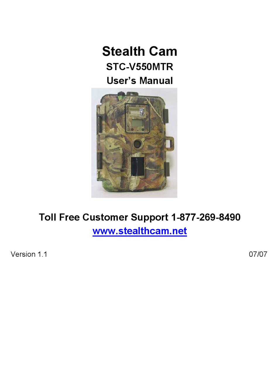 STEALTH CAM STCV550MTR USER MANUAL Pdf Download ManualsLib