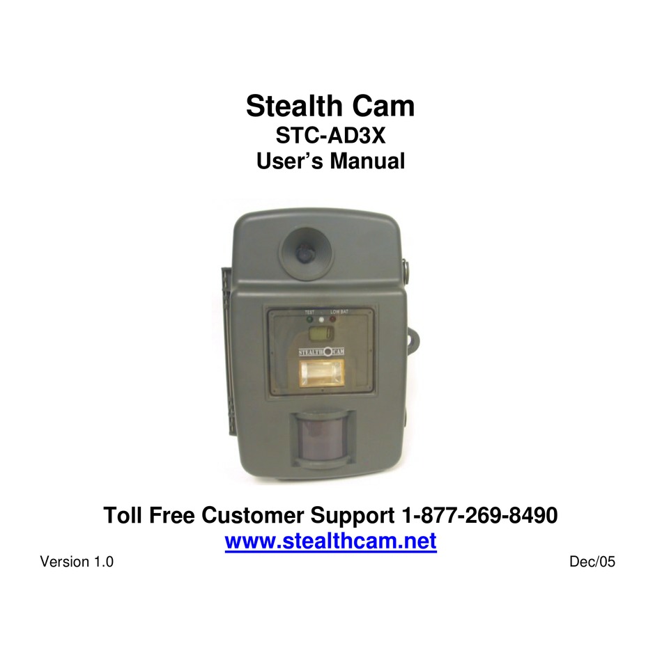STEALTH CAM STC-AD3X USER MANUAL Pdf Download | ManualsLib
