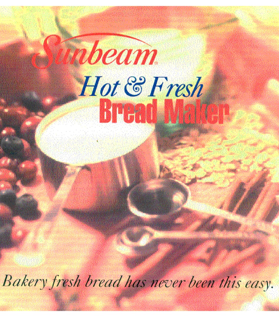 sunbeam oster bread maker 4810 manual