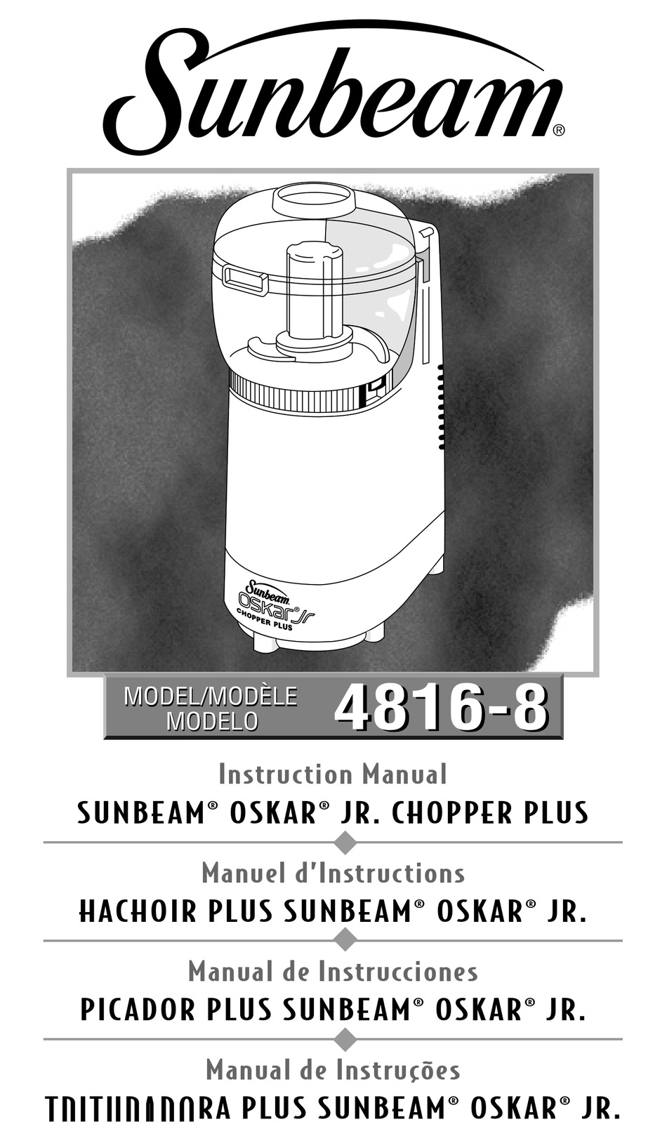 Sunbeam Oskar Food Processor operations manual and recipe booklet