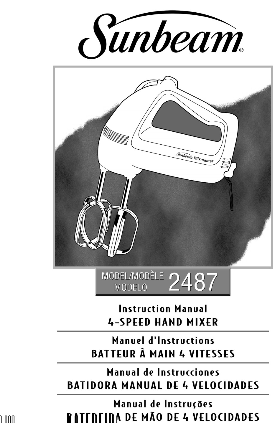 Hand Mixer Instruction manual