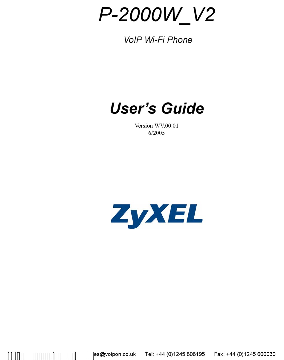 ZYXEL COMMUNICATIONS P2000W USER MANUAL Pdf Download | ManualsLib