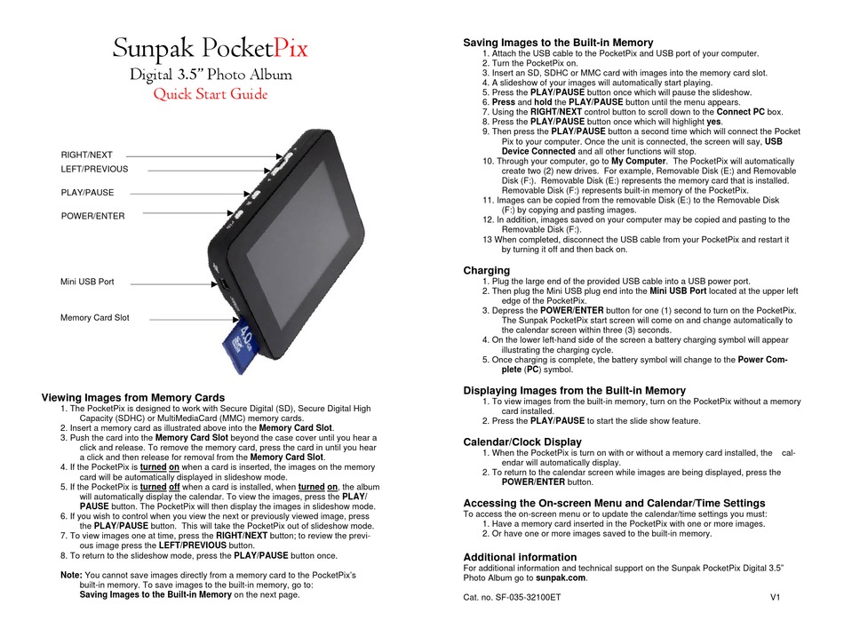 sunpak 72 in 1 card reader instructions