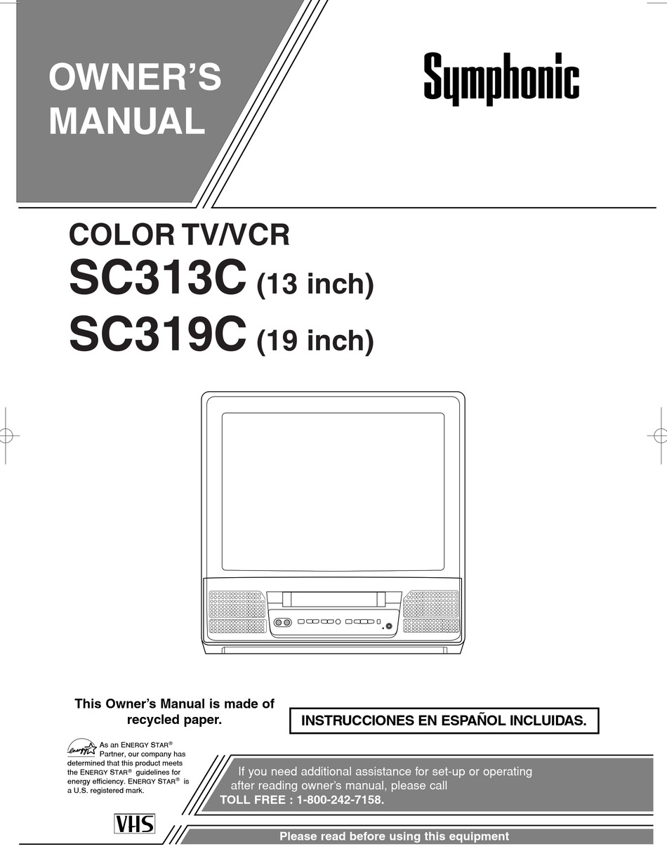 SYMPHONIC SC319C OWNER'S MANUAL Pdf Download | ManualsLib