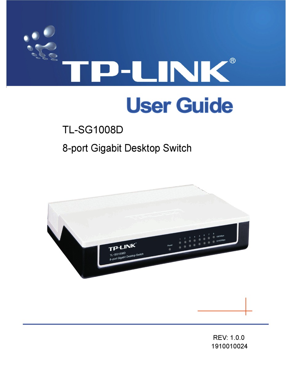 Tp Link Tl Sg1008d User Manual Pdf Download Manualslib