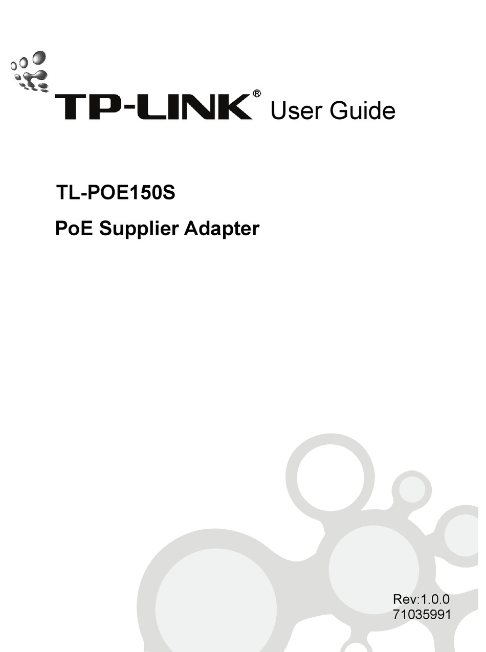 TP-LINK TL-POE150S USER MANUAL Pdf Download | ManualsLib