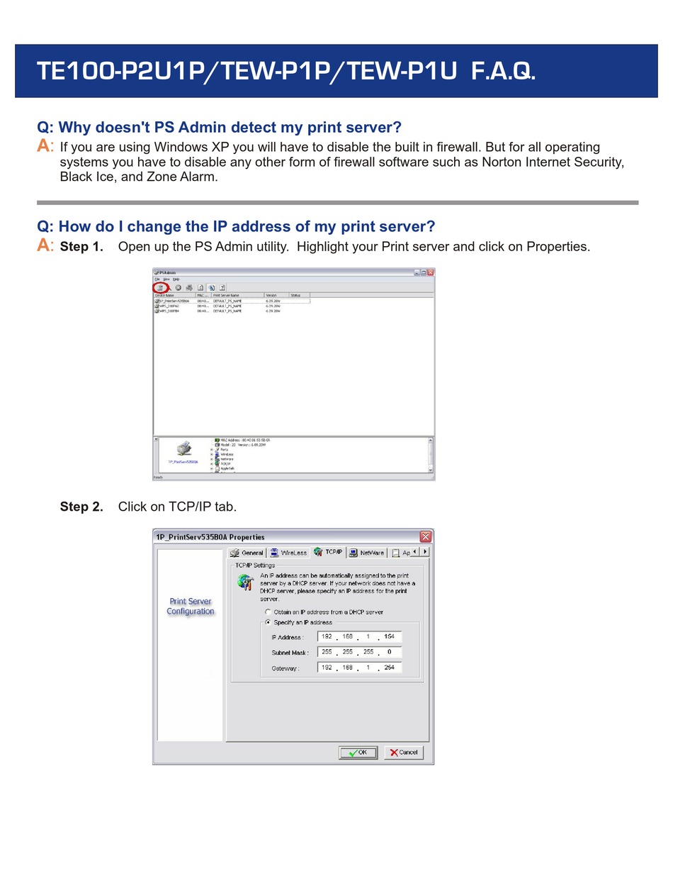 TE100P2U1P FREQUENTLY ASKED QUESTIONS MANUAL Pdf Download