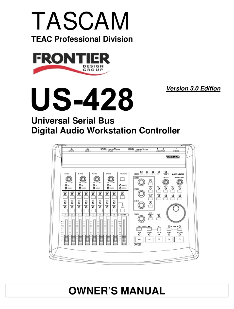 Tascam Us 428 Owner S Manual Pdf Download Manualslib