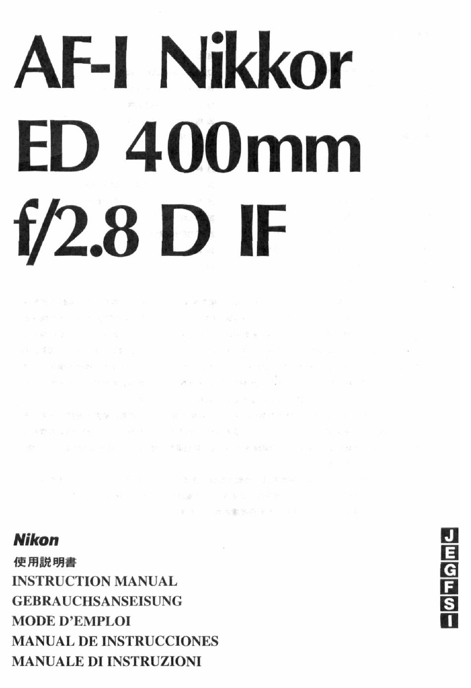 Cámara Nikon F90X manual de instrucciones 