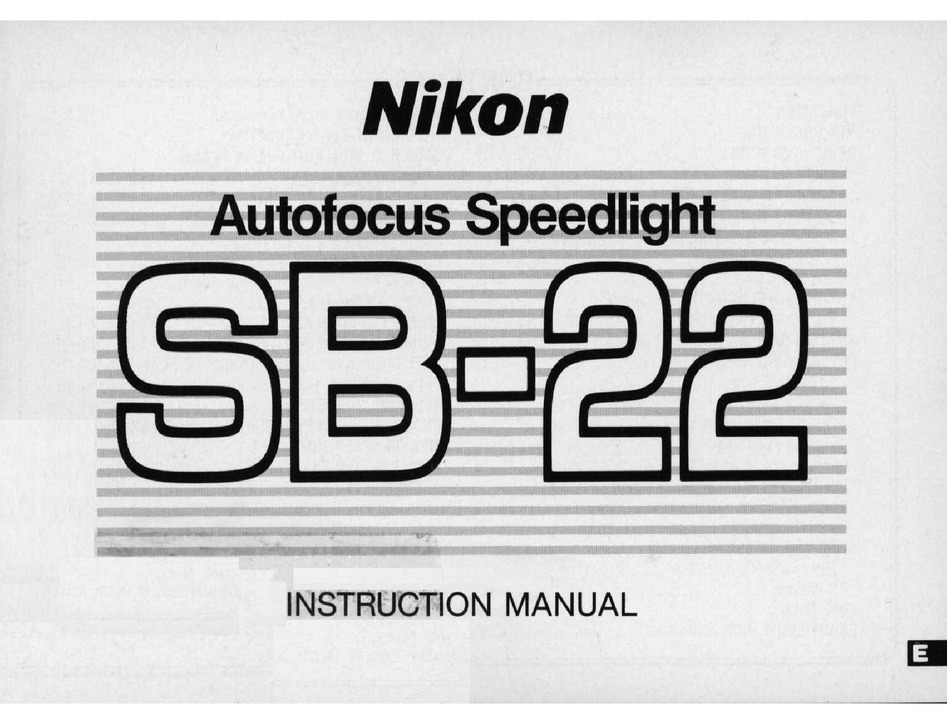 Nikon Sb 22 Instruction Manual Pdf Download Manualslib