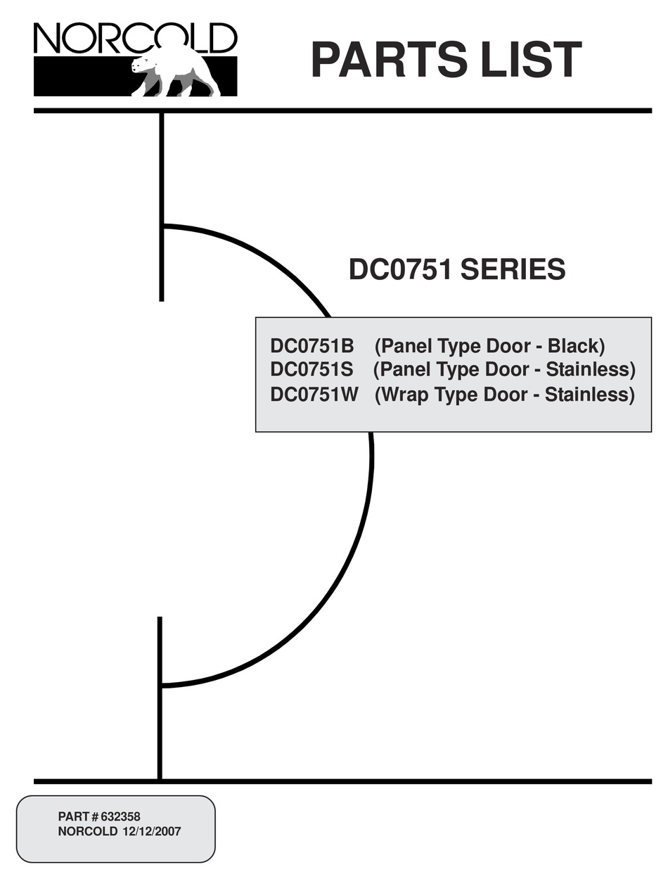NORCOLD DC0751S PARTS LIST Pdf Download ManualsLib