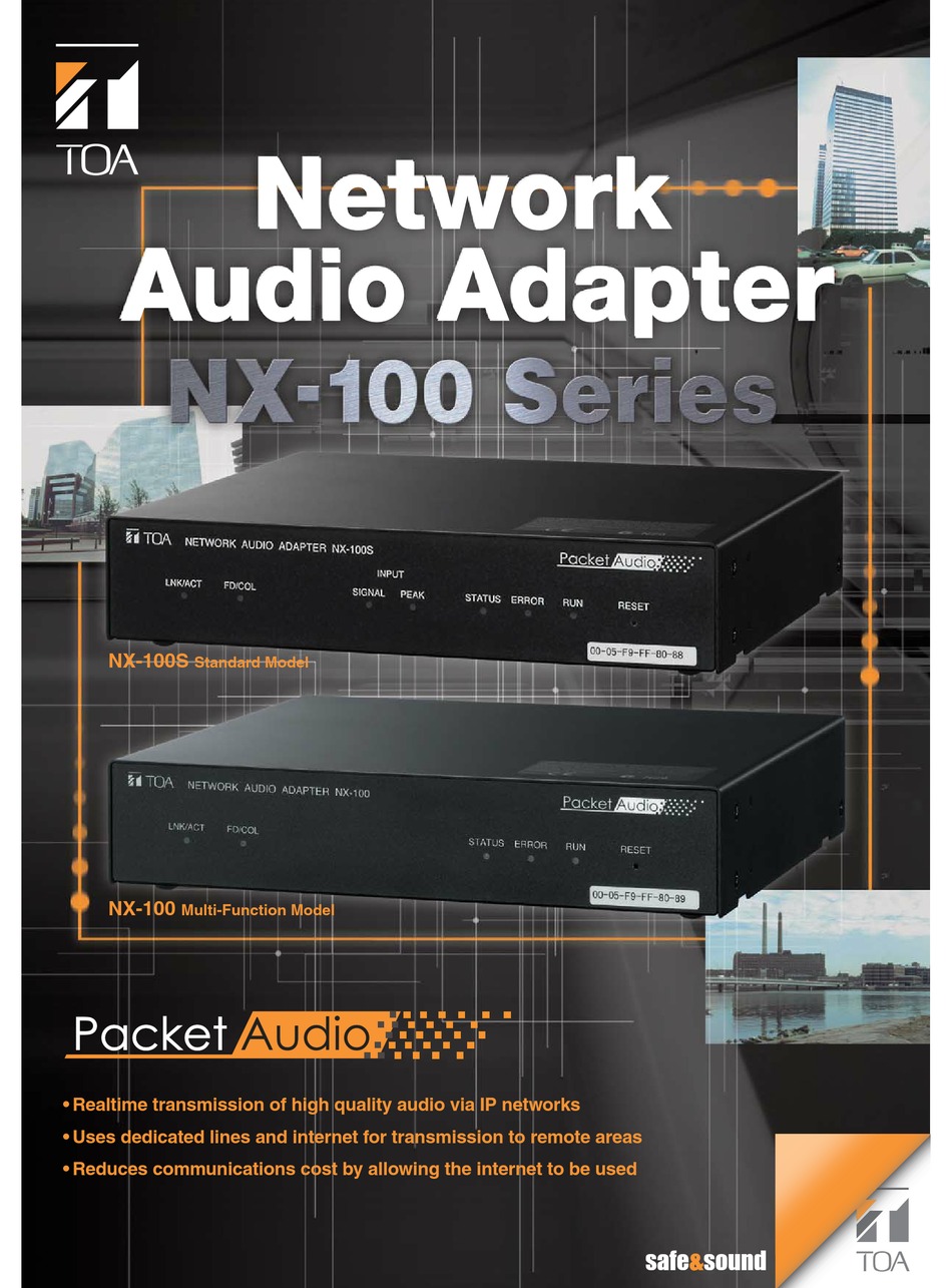 TOA NX100 BROCHURE & SPECS Pdf Download ManualsLib