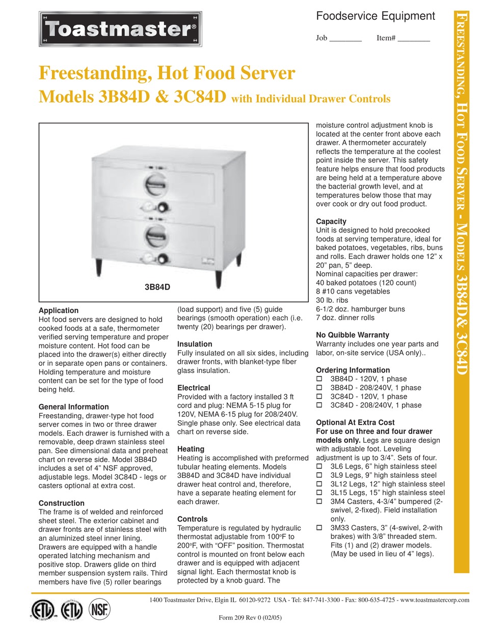 TOASTMASTER 3B84D BROCHURE Pdf Download ManualsLib