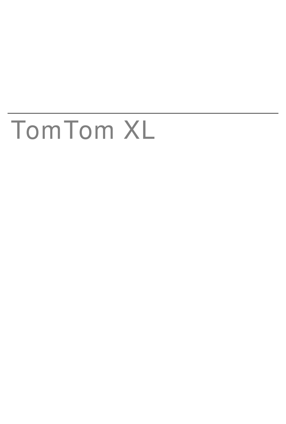 TOMTOM XL 335 USER MANUAL Pdf Download ManualsLib