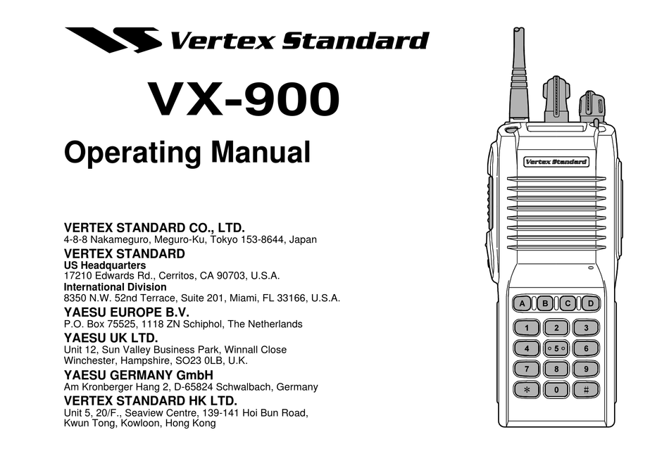 vertex standard radio programming