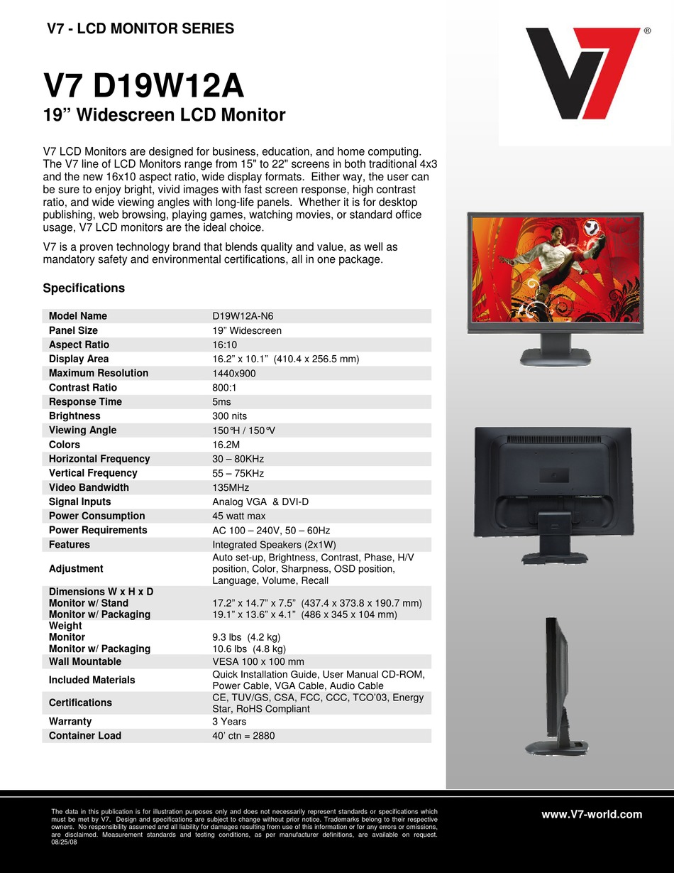 tft lcd monitor d19w12a manufacturer
