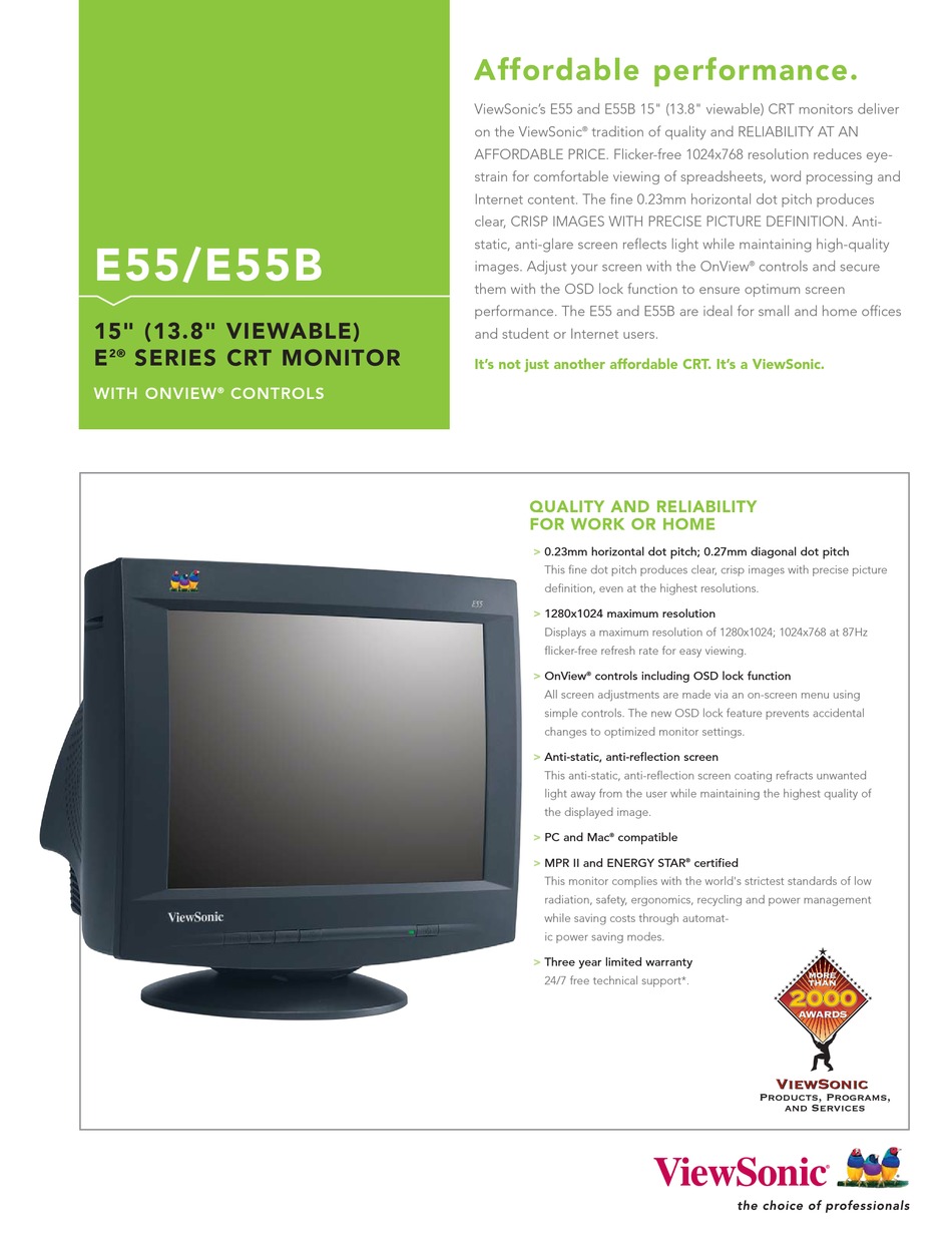 viewsonic e55