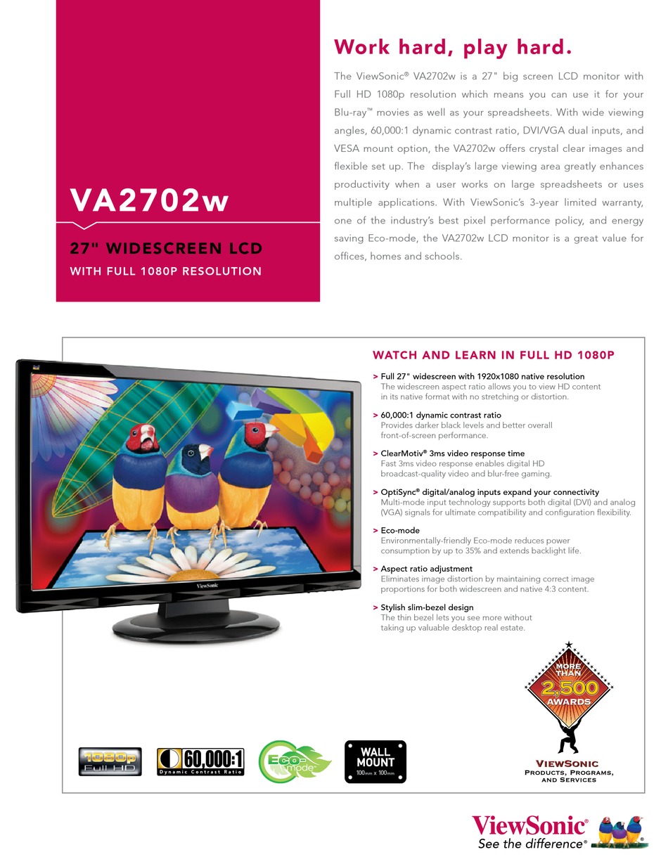 va2702w specs