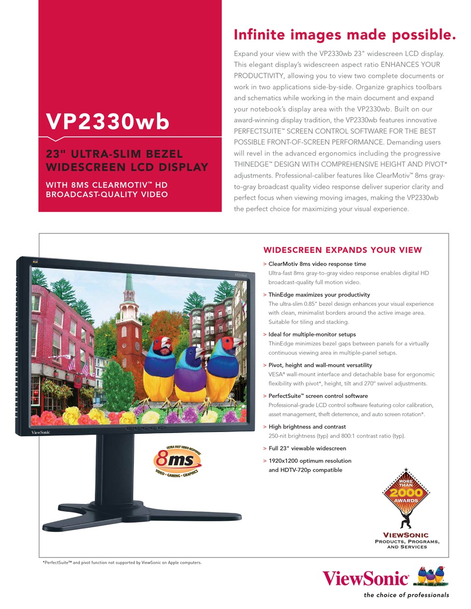 viewsonic vp2330wb