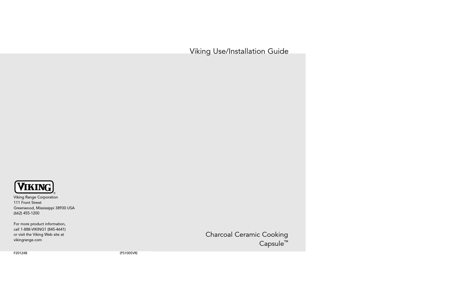 VIKING PROFESSIONAL VCQS001SS INSTALLATION MANUAL Pdf Download ManualsLib