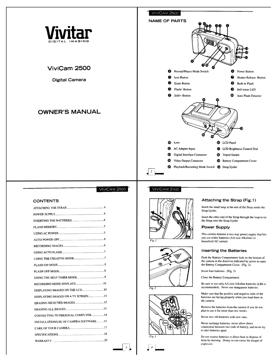 VIVITAR VIVICAM 2500 USER MANUAL Pdf Download ManualsLib