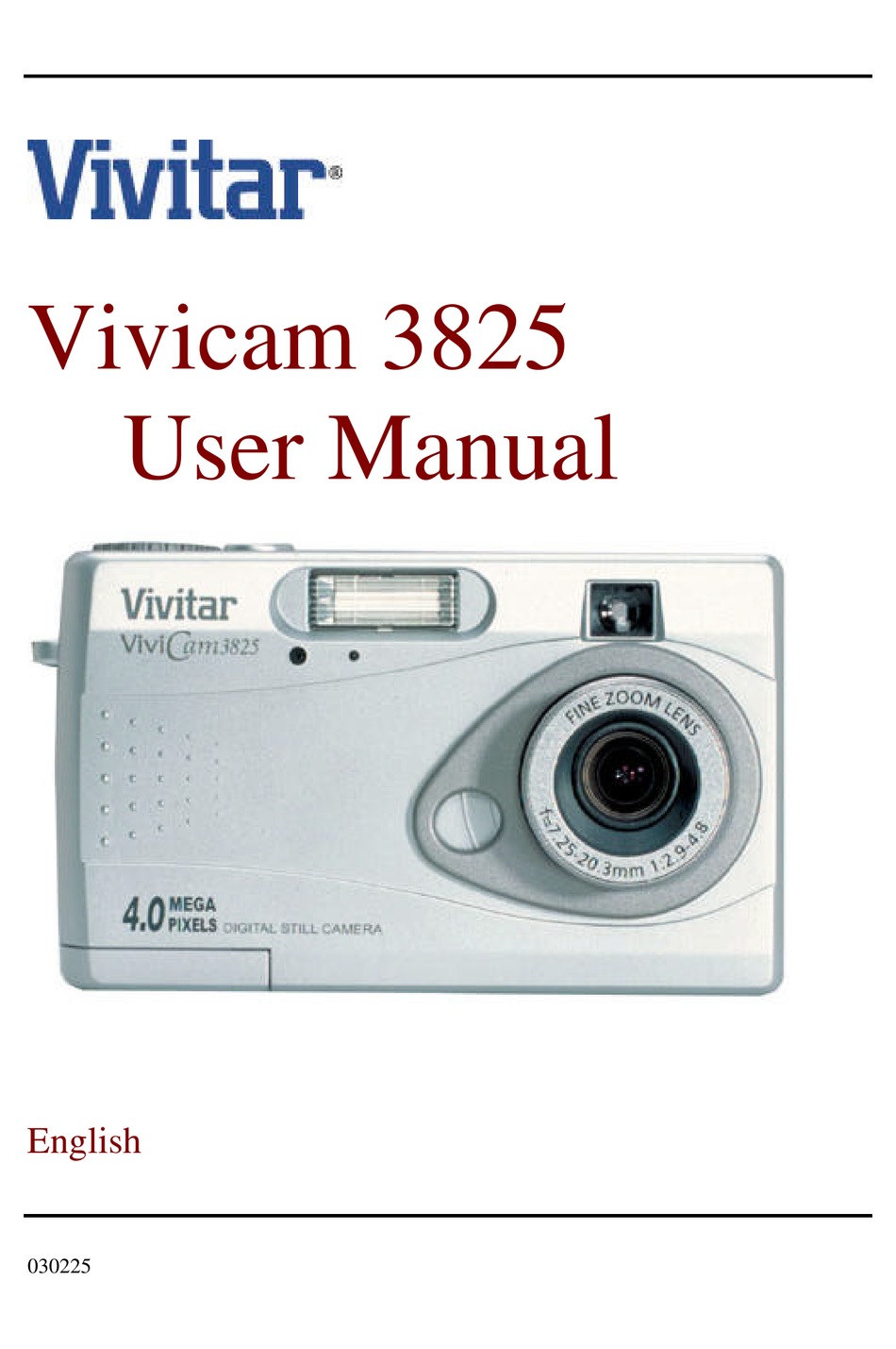 VIVITAR VIVICAM 3825 USER MANUAL Pdf Download ManualsLib