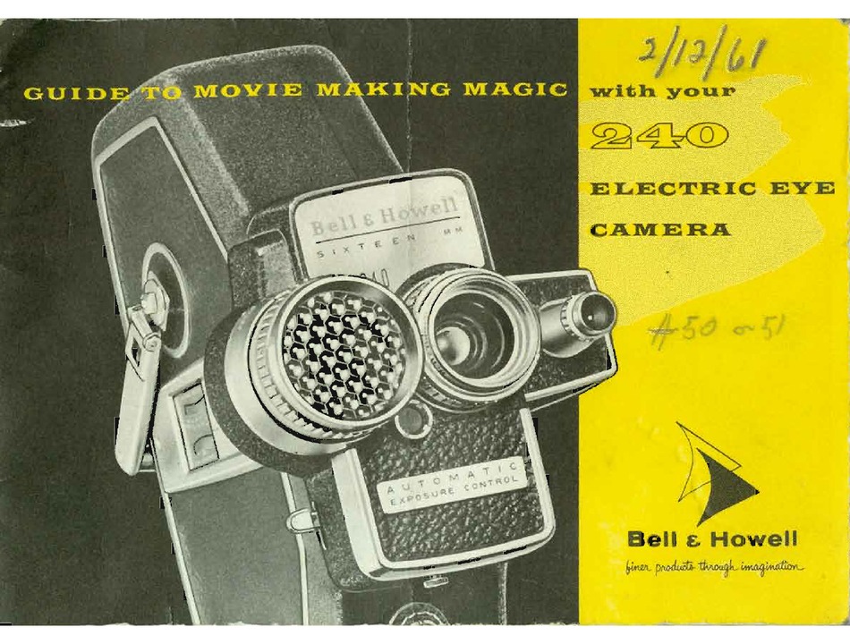 BELL AND HOWELL 240EE 16MM CAMERA MANUAL Pdf Download ManualsLib