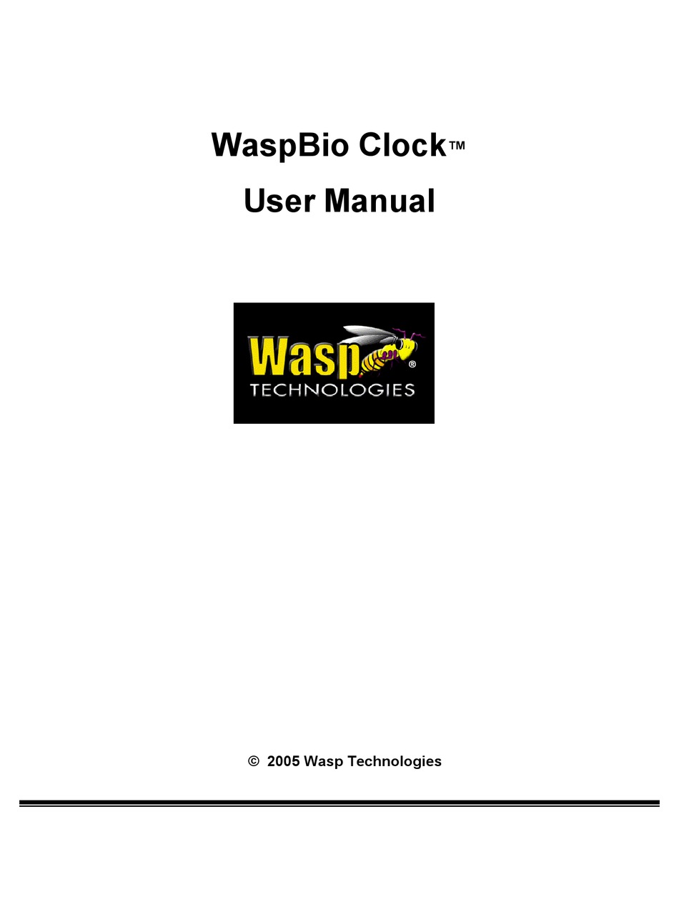 WASP B100 USER MANUAL Pdf Download | ManualsLib