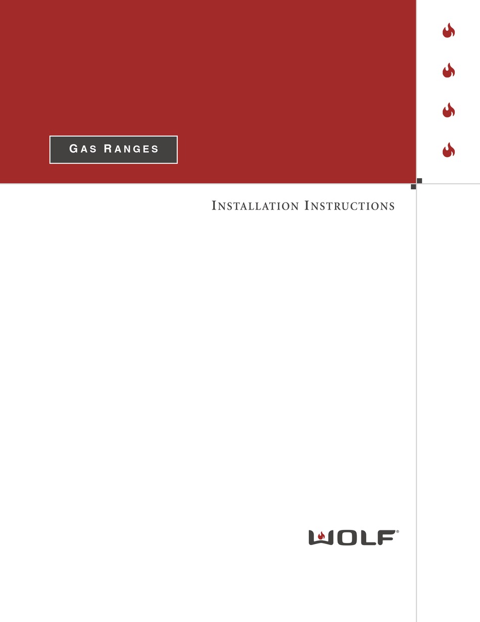 WOLF R304 INSTALLATION INSTRUCTIONS MANUAL Pdf Download ManualsLib