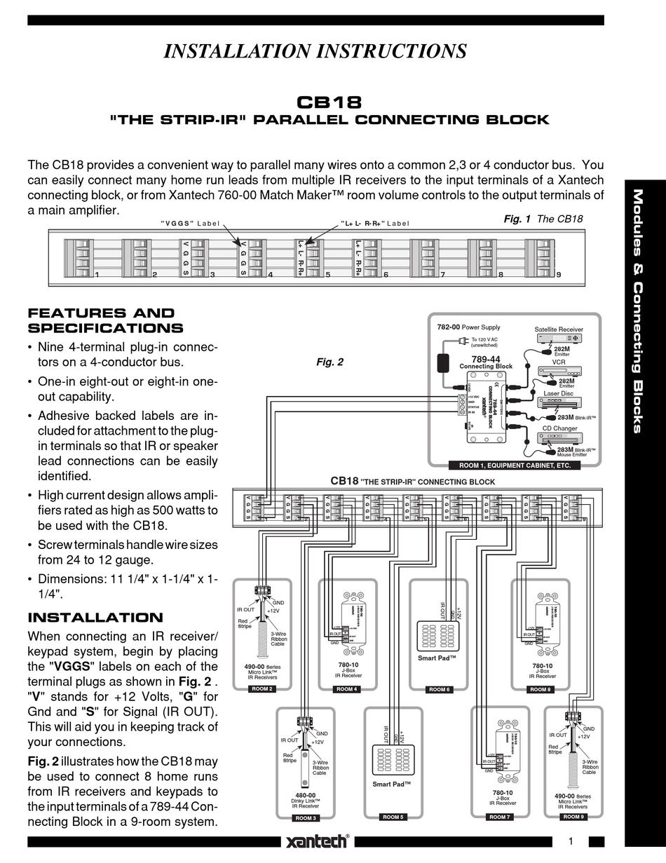 Xantech Ir Receiver Wiring Diagram - Xantech 789-44 Four Source IR