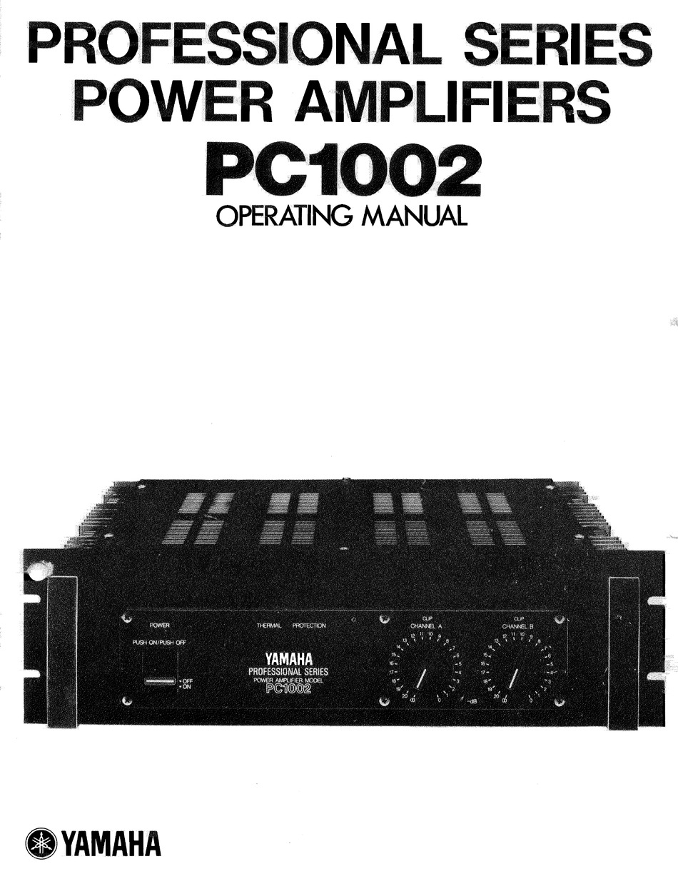 YAMAHA PC1002 OPERATING MANUAL Pdf Download ManualsLib