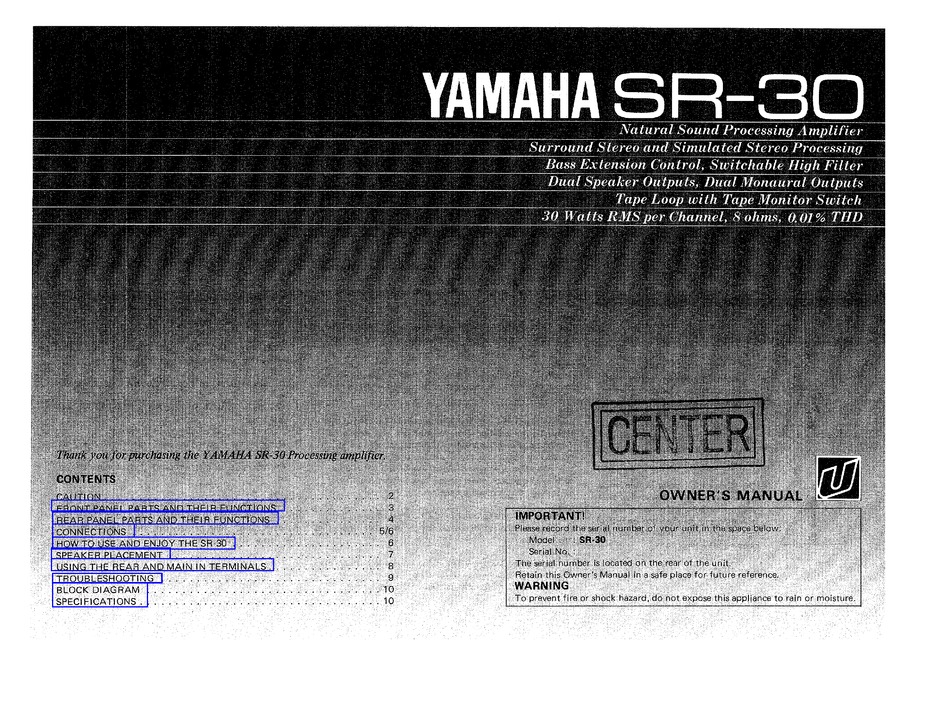 YAMAHA SR 30 OWNER S MANUAL Pdf Download ManualsLib yamaha-sr-30-owner-s-manual-pdf-download-manualslib