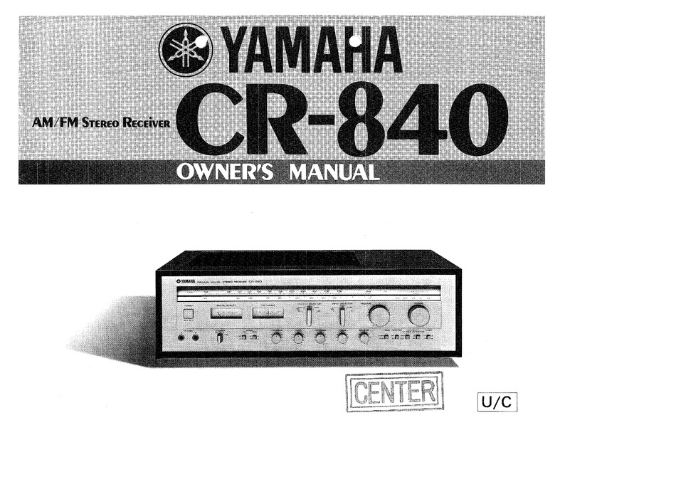 Yamaha Cr 840 Owner S Manual Pdf Download Manualslib