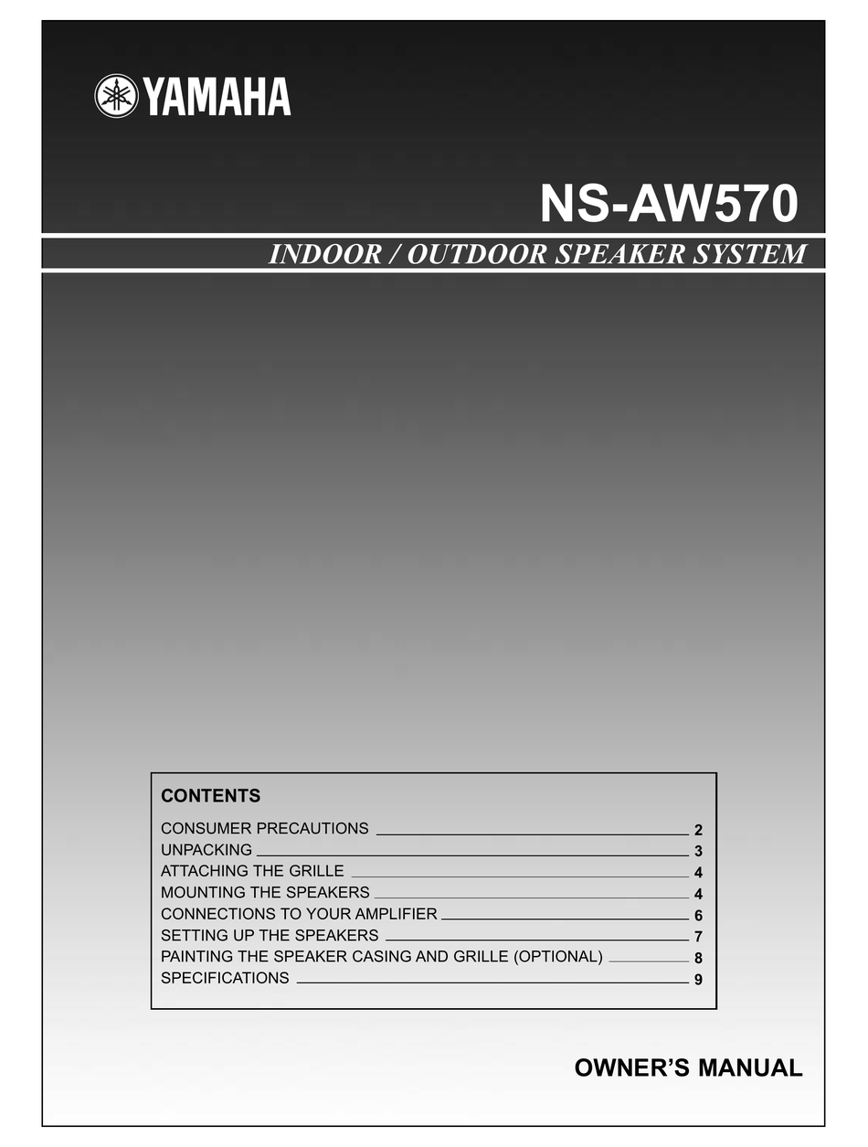 YAMAHA NS-AW570 OWNER'S MANUAL Pdf Download | ManualsLib