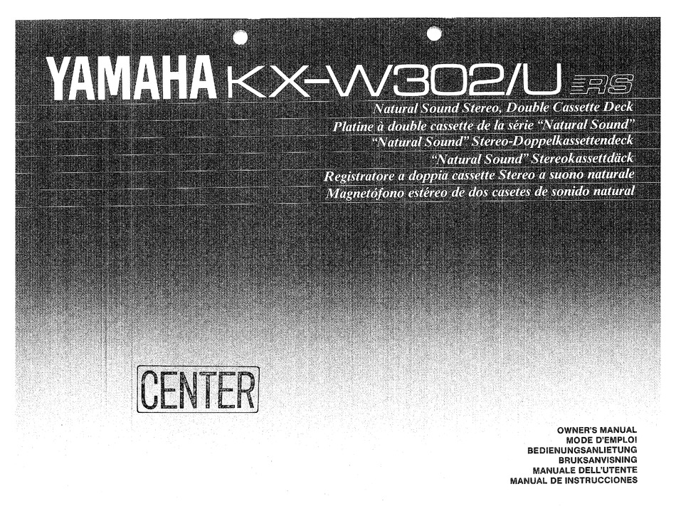 YAMAHA KX-W302 OWNER'S MANUAL Pdf Download | ManualsLib