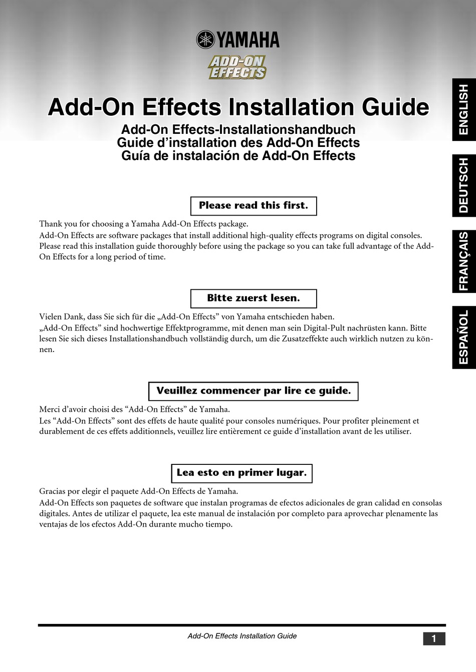 YAMAHA 01V96 INSTALLATION MANUAL Pdf Download | ManualsLib