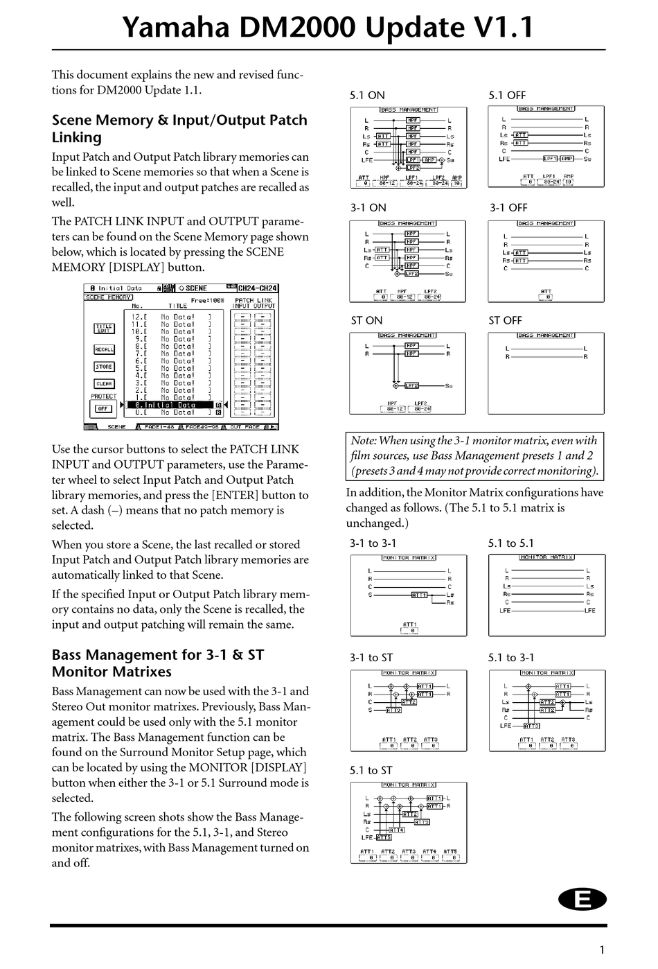 YAMAHA DM2000 SUPPLEMENTARY MANUAL Pdf Download | ManualsLib