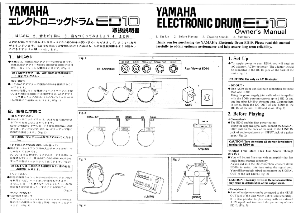 YAMAHA ED10 OWNER'S MANUAL Pdf Download ManualsLib