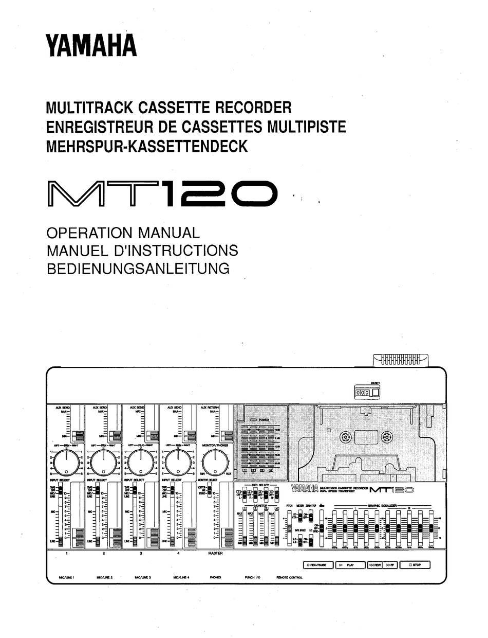 YAMAHA MT120 OPERATION MANUAL Pdf Download ManualsLib