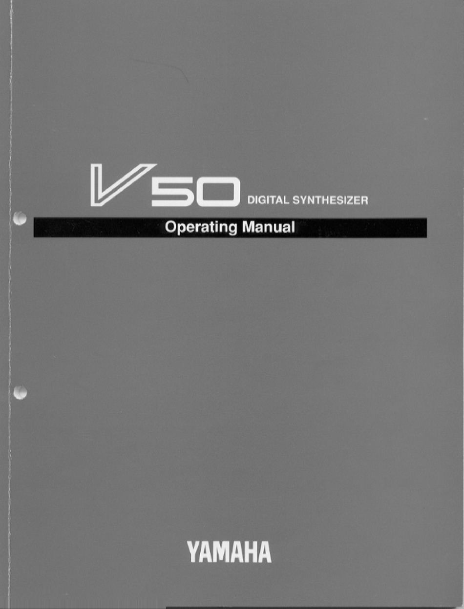 Yamaha V50 Operating Manual Pdf