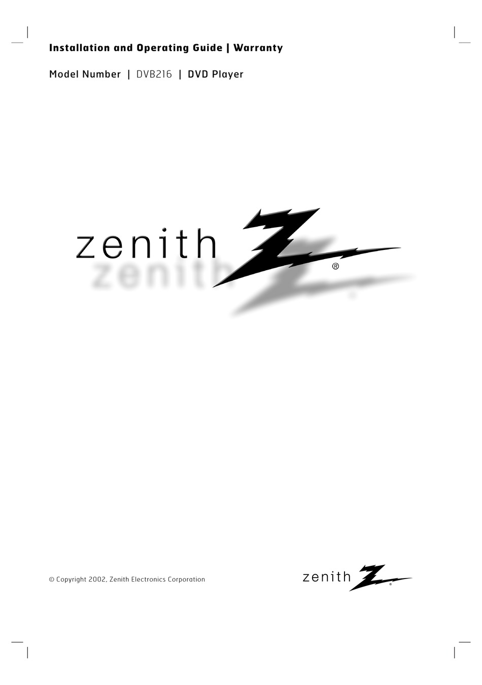 zenith dvd error