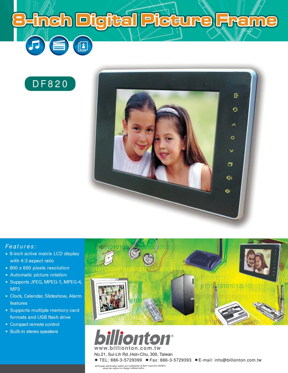 BILLIONTON DF820 SPECIFICATIONS Pdf Download ManualsLib