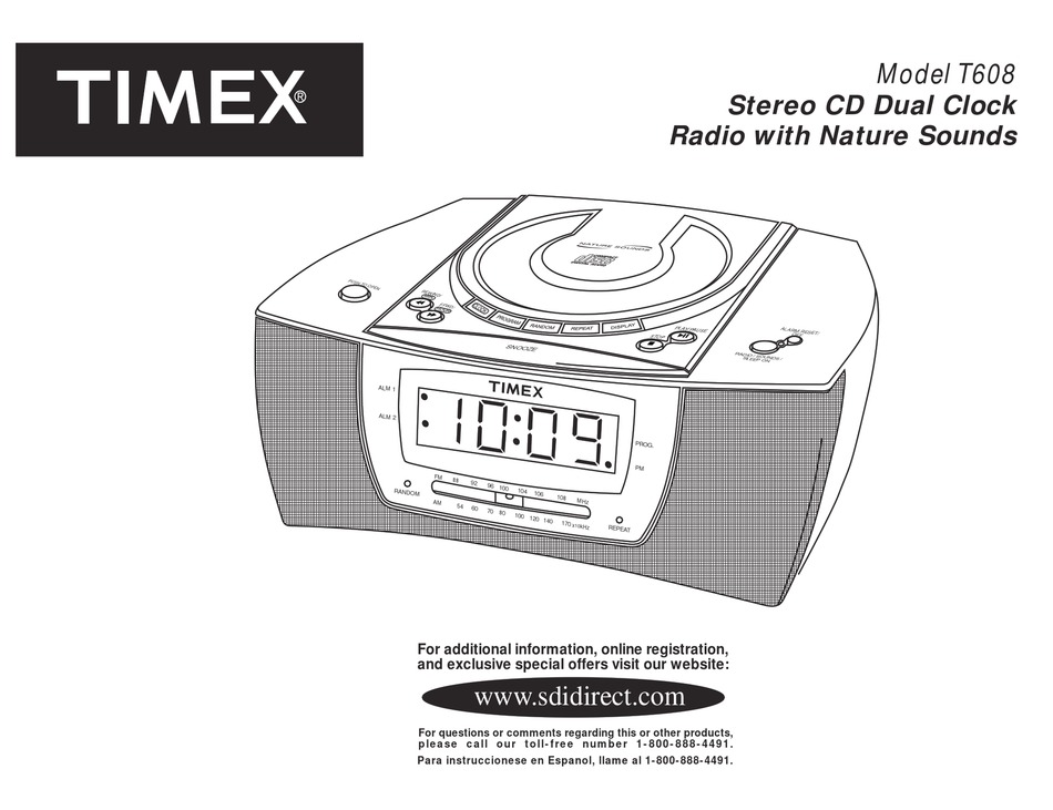 timex alarm clock with nature sounds