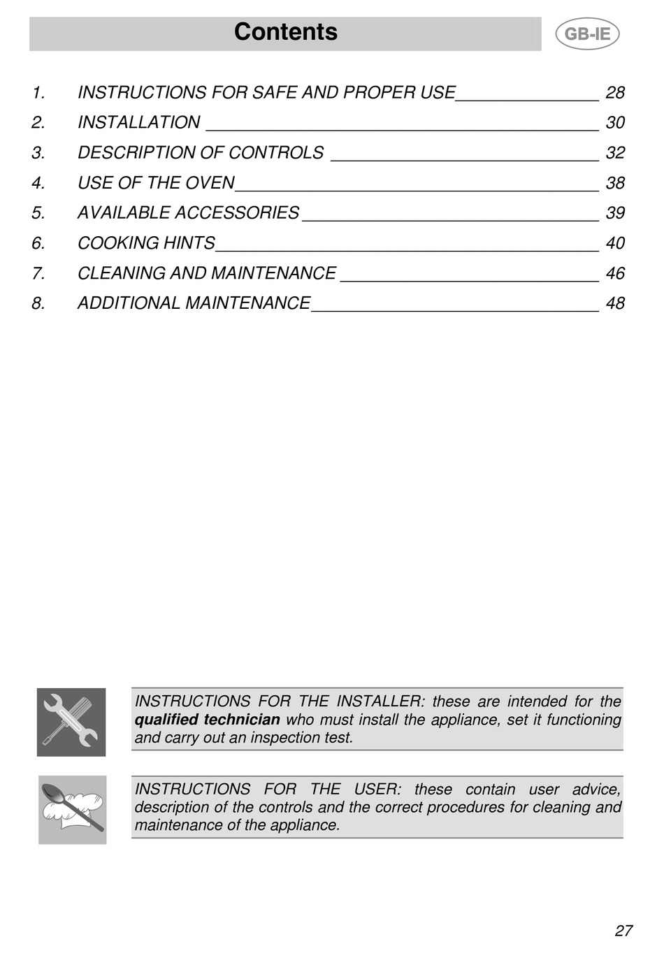 SMEG S709X-5 INSTRUCTIONS FOR USE MANUAL Pdf Download | ManualsLib