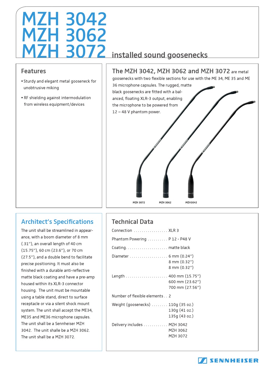 Sennheiser mzh online 3042