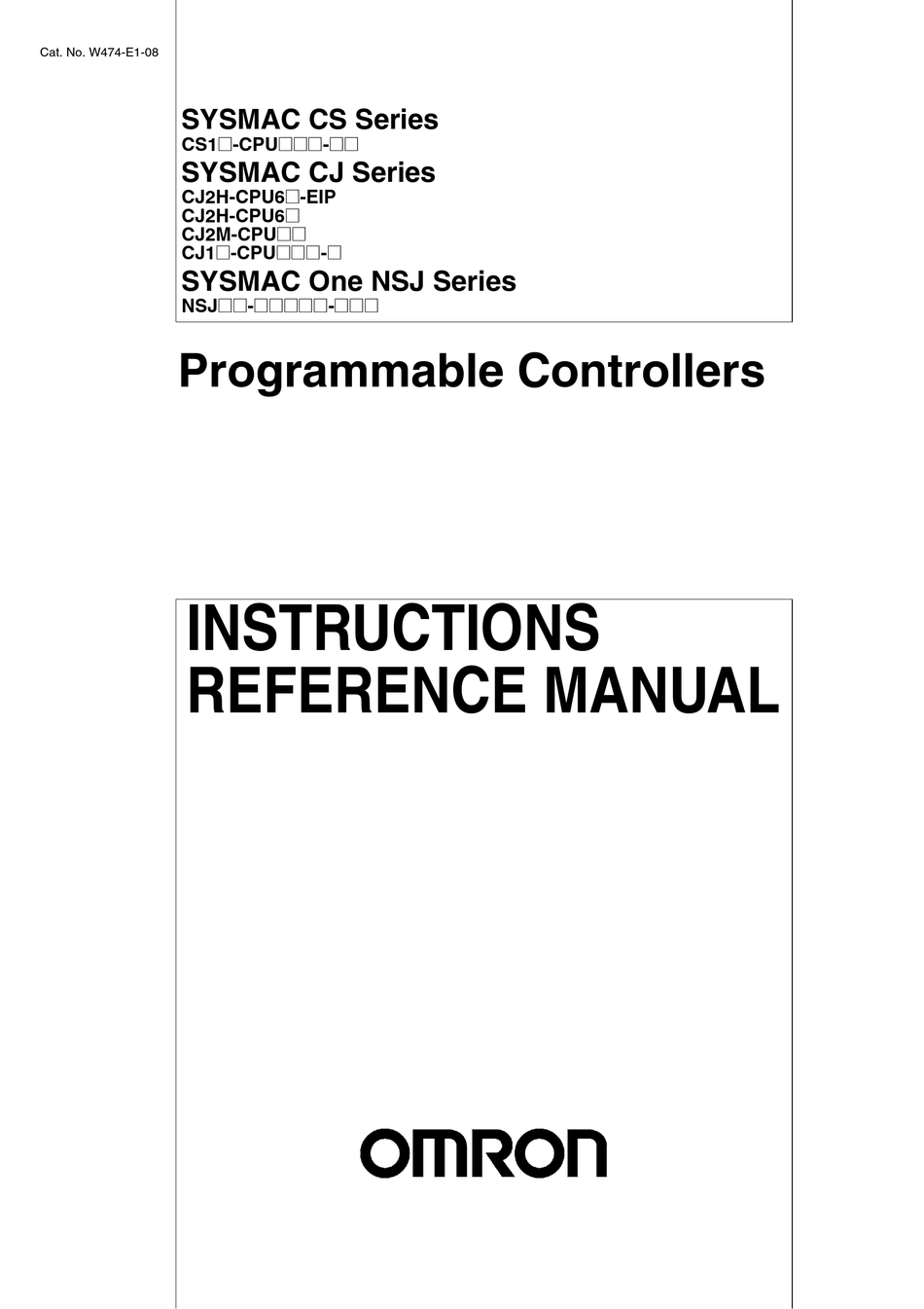 Omron Cj Instructions Reference Manual Pdf Download Manualslib Omron Cj Instructions Reference Manual Pdf Download Manualslib